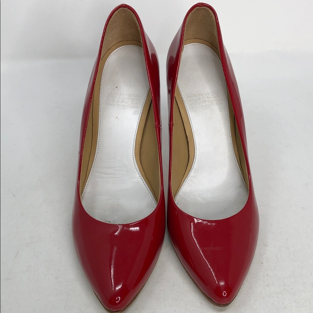 Maison Martin Margiela x H&M Plexi Red Patent Leather Womens Wedge Heels Size 10 - Picture 4 of 10